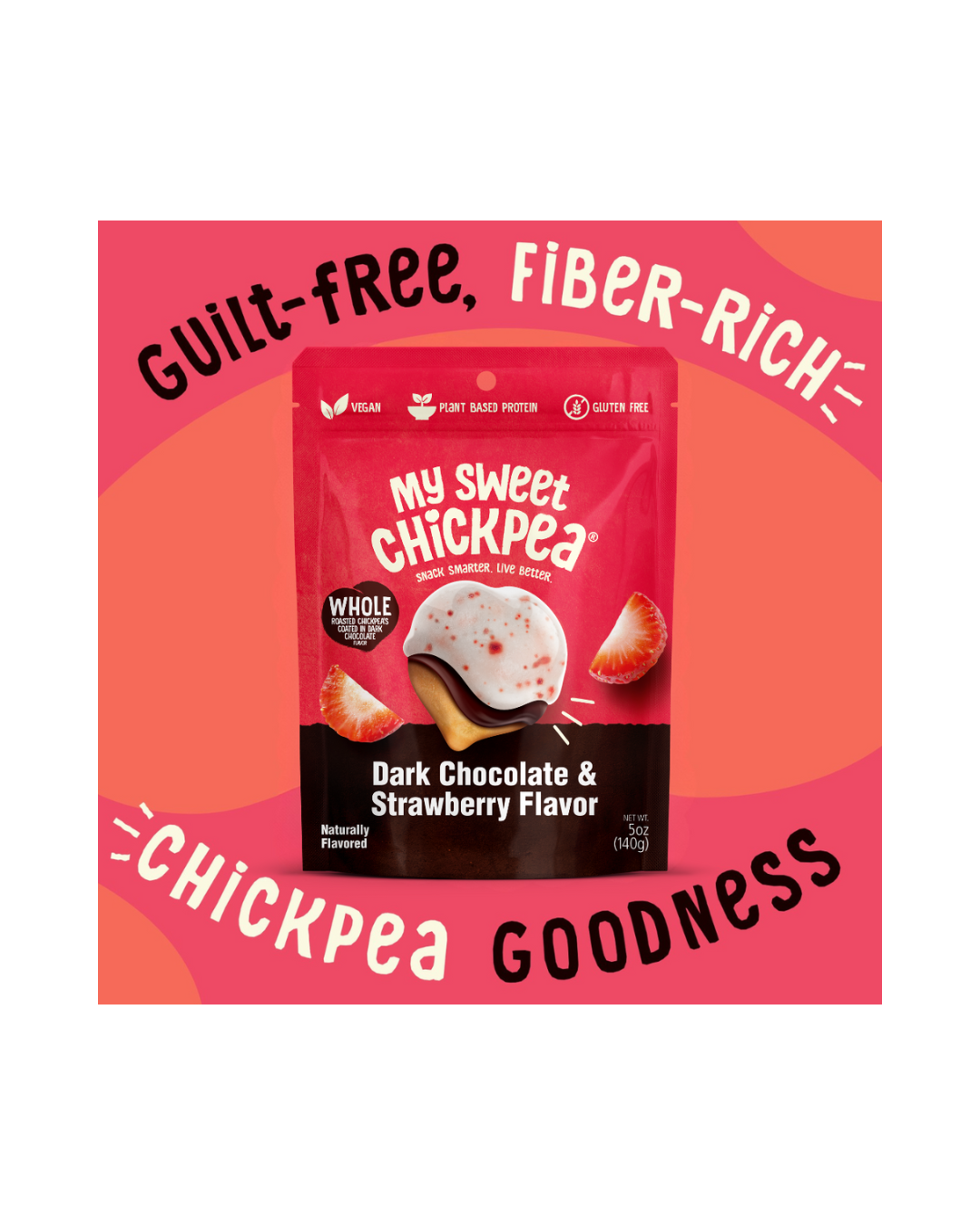 My Sweet Chickpea - Dark Chocolate & Strawberry Flavor