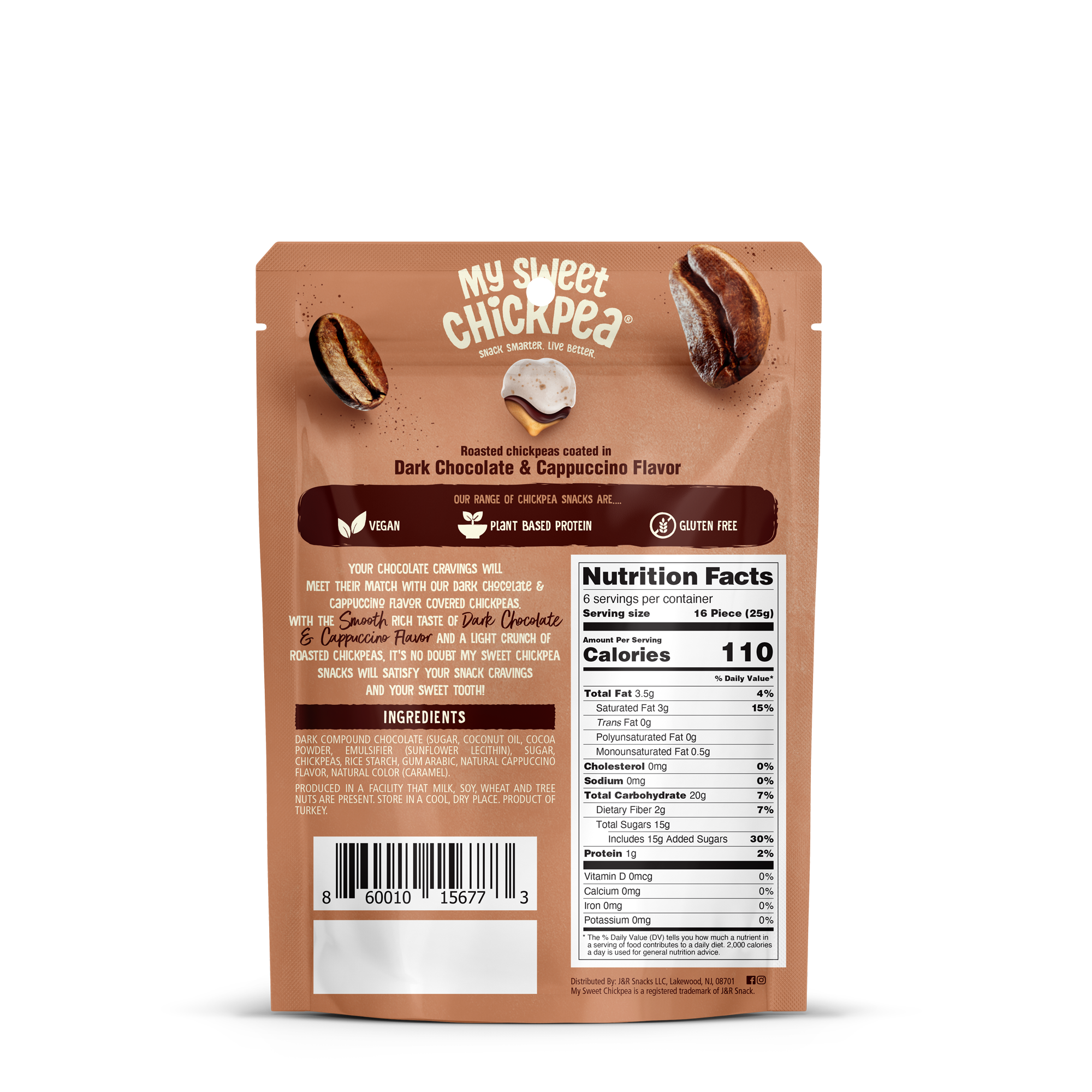 My Sweet Chickpea - Dark Chocolate & Cappuccino Flavor