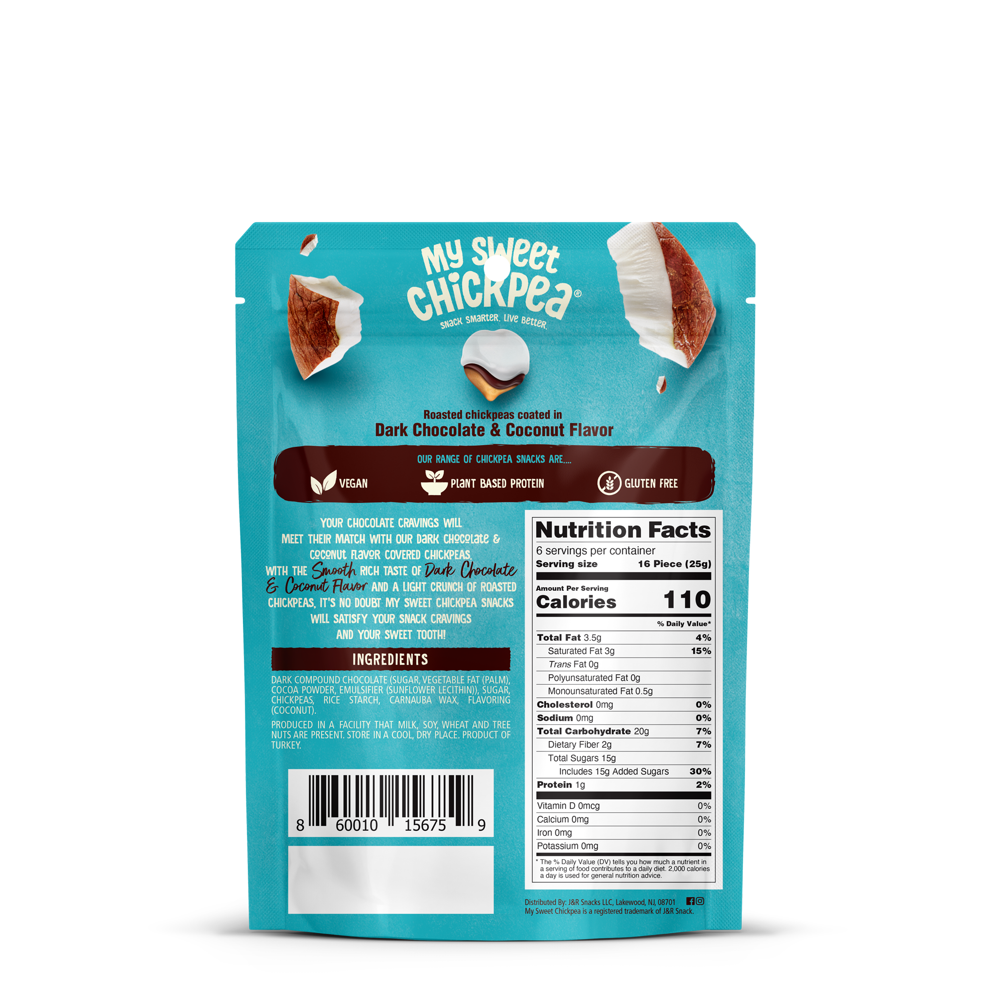 My Sweet Chickpea - Dark Chocolate & Coconut Flavor